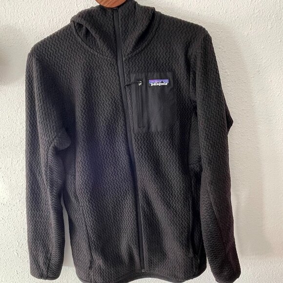 Women's Patagonia R1 Air Fleece Full-Zip Hoody Black - Picture 4 of 10